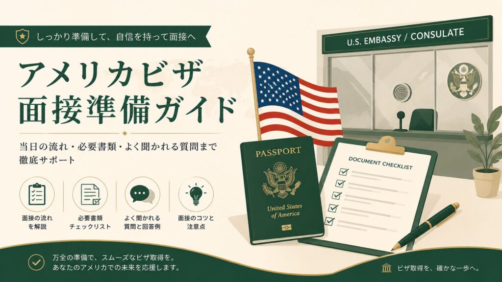 アメリカビザ面接の準備と対策ガイド｜申請取次行政書士によるサポート
